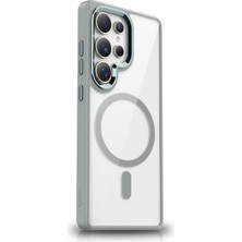 Voyo Samsung Galaxy S25 Ultra Magsafe Şarj Cam Şeffaf Kılıf Koruyucu Kaliteli