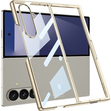 Voyo Samsung Galaxy Z Fold 7 Kapaklı Çift Parça Camlı Kılıf Koruyucu Kapak