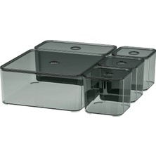 Ikea Vısslaån Kutu Seti , Gri, 5 Parça