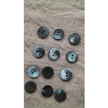 ILCARE Doğal Hakiki Inci Midye Kabugu   Sedef Düğme 18 mm 12 Adet