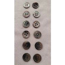 ILCARE Doğal Hakiki Inci Midye Kabugu   Sedef Düğme 12 mm 12 Adet