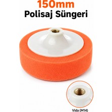 ByKurt Polisaj Süngeri Araç Parlatma ve Cila Pedi 150 mm M14 Vidalı