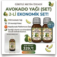 Giritli Metin Efendi 2 x 50 ml Avokado Yağı % 100 Saf ve Doğal