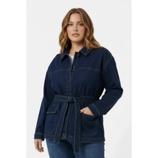 Gör&Sin Kadın Jean Ceket 9856 Lacivert