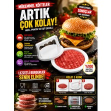 Ufak Tefek Şeyler Pratik Hamburger Köfte Pres Aparatı Plastik Burger Köftesi Şekillendirici Kalıp