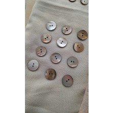 ILCARE Doğal Hakiki Inci Midye Kabugu  Sedef  Düğme 18 mm 12 Adet