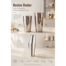Transformacion Boston Shaker 2 Parçalı 800ML & 600ML Sızdırmaz Kokteyl Çalkalama Seti - Profesyonel Paslanmaz Çelik 723399