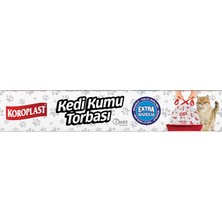 Brf Store Yavuzsell Koroplast Büzgülü Kedi Kumu Poşeti 7'li Set, 82X50 cm Extra Güçlü Büzgülü Kolay Bağlama, P
