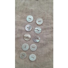 ILCARE Doğal Hakiki Inci Midye Kabugu   Sedef Düğme 12 mm 12 Adet