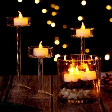 Brf Store Yavuzsell Sna Pilli LED Tealight T-Light Mum Pilli Mum LED Işık Sıcak Sarı Renk Dekorasyon Süsleme D