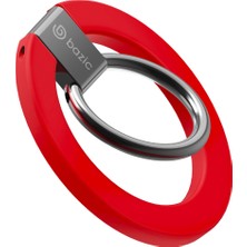 Energea x Bazic Gomag Grip Magneticsave Uyumlu Manyetik Telefon Tutucu - Kırmızı