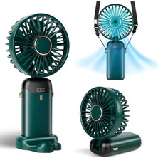 Brf Store Yavuzsell Taşınabilir El Vantilatörü, Mini Fan Tip-C Şarj Edilebilir, LED Ekranlı 4000MAH Pille Çalı