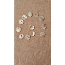 ILCARE Doğal Siyah Hakiki Inci Midye Kabugu  Sedef  Düğme -12 mm 12 Adet