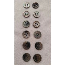ILCARE Doğal Hakiki Inci Midye Kabugu   Sedef Düğme 10 mm 12 Adet