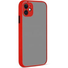 The Gencoo Iphone 12 Kılıf Montreal Silikon Kapak - Kırmızı