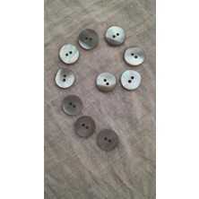 ILCARE Doğal Trokas Hakiki Inci Midye Kabugu   Sedef Düğme 12 mm 10 Adet