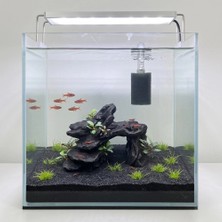 Kanki Pet 3D Petg Akvaryum Siyah Kaya Taş Dekoru Batabilen Süs KP3D204102