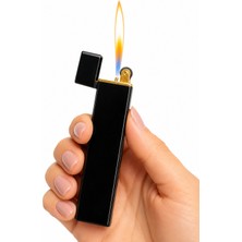 Onr Store Premium Metal Gazlı Çakmak Kare Tasarımlı Şık Hediyelik Çakmak