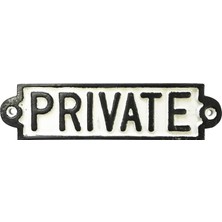 Brf Store Yavuzsell Kreatif Kraft 83516 'private' Cast Iron Sign