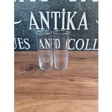 Sanat Taciri 2 Adet Cam Bardak Sarı Zaybek Rakı Bardağı