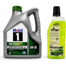 Mobil 1 Esp 0W-30 Tam Sentetik Motor Yağı 4 Litre + Oto Şampuan 1000 ml