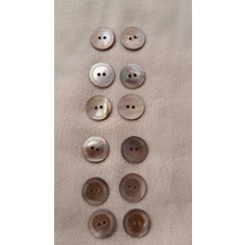 ILCARE Doğal Hakiki Inci Midye Kabugu   Sedef Düğme 18 mm 12 Adet