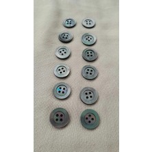 ILCARE Doğal Hakiki Inci Midye Kabugu   Sedef Düğme 14 mm 12 Adet