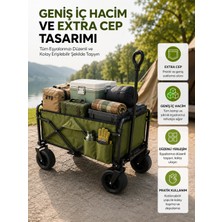Geniş Iç Hacimli Fren Sistemli Katlanabilir Kamp ve Piknik Arabası Nemere