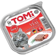 Matxzngz Tomi  Dana Etli ve Kümes Hayvanlı Alüminyum Yaş Mama 100GR (Pate)