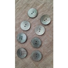 ILCARE Doğal Agoya Hakiki Inci Midye Kabugu  Sedef  Düğme 20 mm 8 Adet