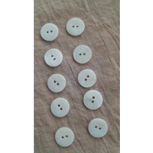 ILCARE Doğal Trokas Hakiki Inci Midye Kabugu   Sedef Düğme -15 mm 10 Adet