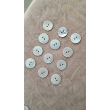 ILCARE Doğal Hakiki Inci Midye Kabugu   Sedef Düğme 15 mm 12 Adet