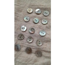 ILCARE Doğal Hakiki Inci Midye Kabugu   Sedef Düğme 10 mm 15 Adet