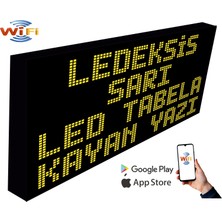 Ledeksis 16X32CM LED Tabela Sarı Tek Taraflı Wifi (Telefondan Yazılar Değiştirilebilir)