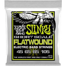Brf Store Yavuzsell Ernie Ball Normal Slinky Flatwound Kısa Ölçekli Elektrik Bas Telleri 45-105 Kalibre (P0281