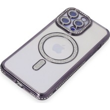 Bezos iPhone 15 Pro Max Kılıf Joke Simli Magneticsafe Kılıf - Derin Mor