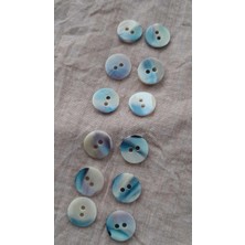 ILCARE Doğal Hakiki Inci Midye Kabugu   Sedef Düğme 12 mm 12 Adet