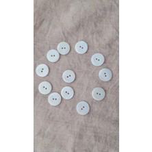 ILCARE Doğal Hakiki Inci Midye Kabugu  Sedef  Düğme 14 mm 12 Adet