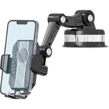 Brf Store Yavuzsell Kingma 360° Dönebilen Vakumlu Torpido ve Cam Için Araç Içi Telefon Tutucu