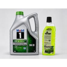 Mobil 1 Esp Lv 0W-30 Motor Yağı 5 Litre + Oto Şampuan 1000 ml