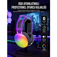 MiraLive Rgb Işıklı Yüksek Ses Kaliteli Kablosuz Kulak Üstü Bluetooth Kulaklık