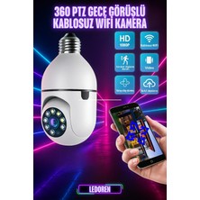 L'edoren Yoosee Uygulaması ile Çalışan 1080P Ampul Güvenlik Kamerası Ir Gece Görüş ve Hareket Algılama