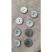 ILCARE Doğal Agoya Hakiki Inci Midye Kabugu   Sedef Düğme 17 mm 8 Adet