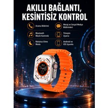 Ultra Akıllı Saat 49 mm Çift Kordonlu Arama Cevaplama Bluetooth Bağlantılı Nemere