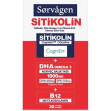 Brf Store Yavuzsell Sorvagen-Smart Sitikolin, Dha Omega 3 Norveç Balık Yağı ve B12 (30 Kapsül)
