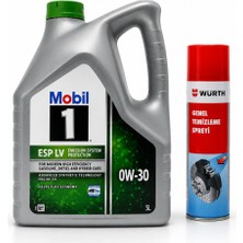 Mobil 1 Esp Lv 0W-30 Motor Yağı 5 Litre + Würth Balata Spreyi 500 ml