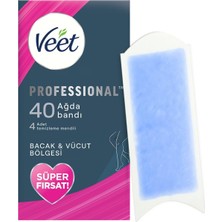 Brf Store Yavuzsell Veet Professional Hassas Ciltler Için Ağda Bandı, Bacak ve Vücut Bölgesi, 40'lı Süper Fırs