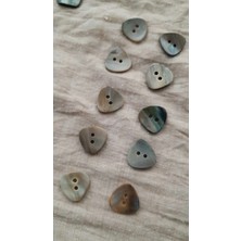 ILCARE Doğal Rok Hakiki Inci Midye Kabugu   Sedef Düğme 15 mm 10 Adet