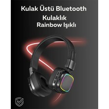 İlkyaz Fashion Rgb Işıklı Katlanabilir Bluetooth 5.3 Kulak Üstü Kulaklık