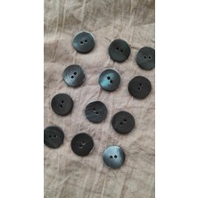 ILCARE Doğal Hakiki Inci Midye Kabugu   Sedef Düğme 15 mm 12 Adet